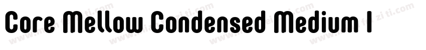Core Mellow Condensed Medium Italic字体转换